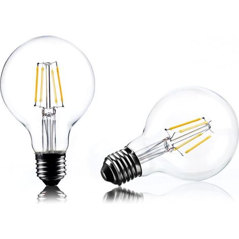 Ampoule G80 Filaments LED Droit 2W Transparent (1/5)