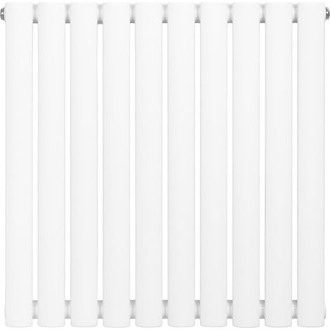 Radiatore Orizzontale Design Ovale Colonna Singola Bianco 600x600 mm (1/5)
