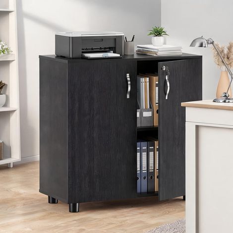Meuble de rangement de bureau nero 80 x 40 x 80 cm (1/5)