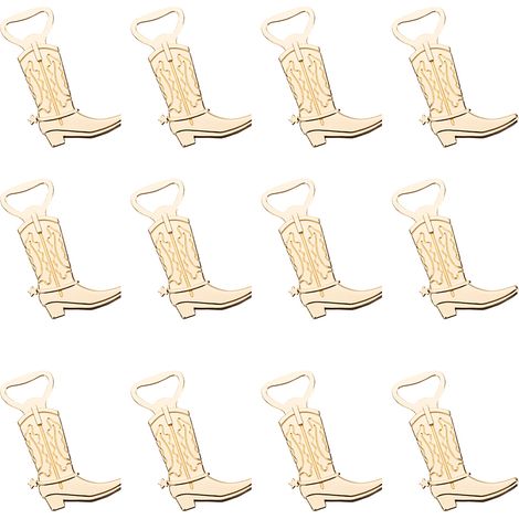 Ouvre-bouteille Forme Botte De Cowboy - Alliage Métallique - Pour Mariages Fêtes Et Cadeaux D'invités - Lot De 12 (1/5)