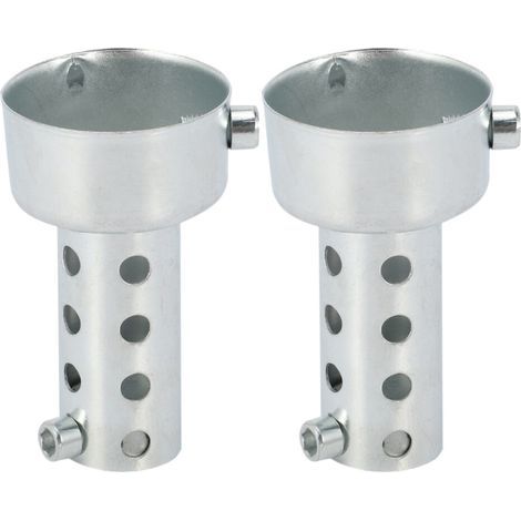 Compatible avec deux silencieux d'échappement de moto argentés équipés d'inserts DB Killer, 45 mm x 80 mm (1/3)