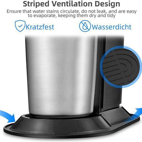1 Farbe: Schwarz Material: PVC Ablaufmatte für Wassersprudler, rutschfeste Matte für den Sockel des Wassersprudlers.