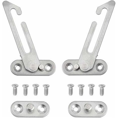 Lot de 2 entrebâilleurs de fenêtre en UPVC - En acier inoxydable 304 - Avec vis - Pour fenêtre à gauche et à droite