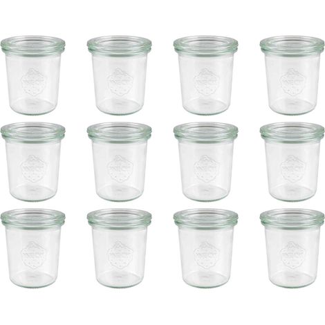 Bocal de moule à bord arrondi Mini, Verre, transparent, 140 ml - Lot de 12 (1/2)
