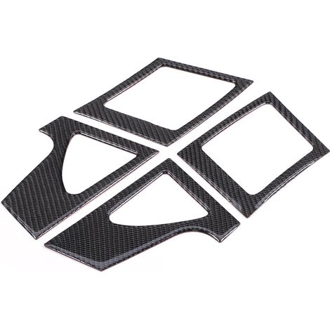 4-teiliges Set Lüftungsgitter-Abdeckungen aus Kohlefaser, links/rechts, passend für Mitsubishi Lancer 2008–2016 (1/5)