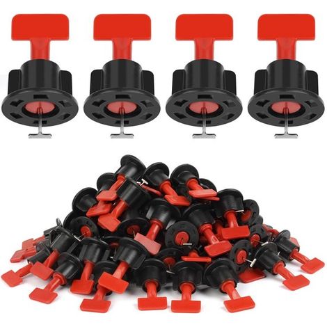 Allecto Fliesenverlegesystem 80 teiliges Set Wiederverwendbare Fliesenabstandshalter 1,5 mm Keile Für präzise Fliesenverlegung für Profis (1/5)