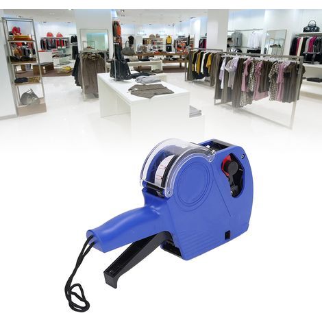 Étiqueteuse manuelle 8 chiffres avec cartouche bleue - Pistolet d'étiquetage portable pour prix (1/5)
