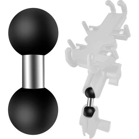 mount Moto Adaptateur De Balle Double Tte 25 Mm Arms De Montage Double Boule Compatible Avec Dual Socket Rotule Support Gps Moto Accessoire Vel (1/5)