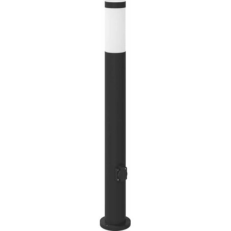 Baliza de luz con toma de corriente de 80 cm, acero inoxidable, IP44 vidaXL