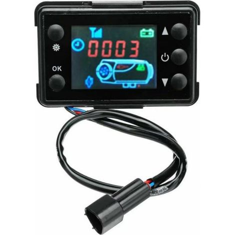 Universeller Diesel-Luftheizungsregler mit LCD-Display, Thermostatschalter und Fernbedienung, 12 V/24 V, 2 kW/5 kW/8 kW für Diesel-Standheizung (1/5)