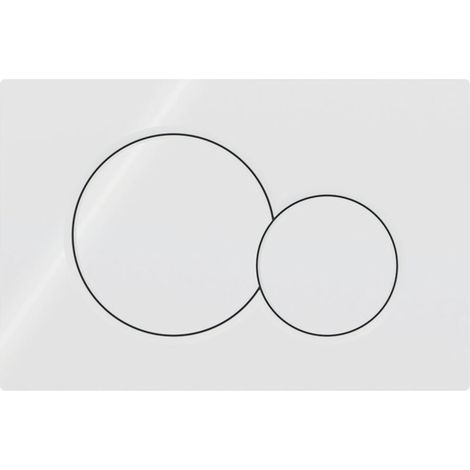 compatible Geberit Sigma 01 Plaque de déclenchement - Convient pour réservoir d'eau UP320 / UP720 - 115.770.11.5 - Blanc (1/2)