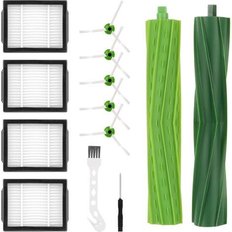 Pices de rechange pour brosses srie Aspirateur i7 i7+ i3 i3+ i4 j7 E5 E6 E7 1 Paire de Brosses en caoutchouc, 4 Filtres, 5 brosses latraleskits de remplacement (1/5)