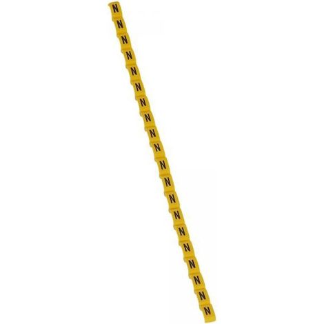 Legrand 038423 Duplix marker letter "N" yellow (600pcs) - international color code