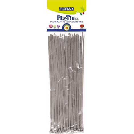 TENAX FIX-TIE XL, Fascette Multiuso in Plastica, Lunghezza 29 cm Grigio Argento, Confezione da 50 pezzi (1/2)