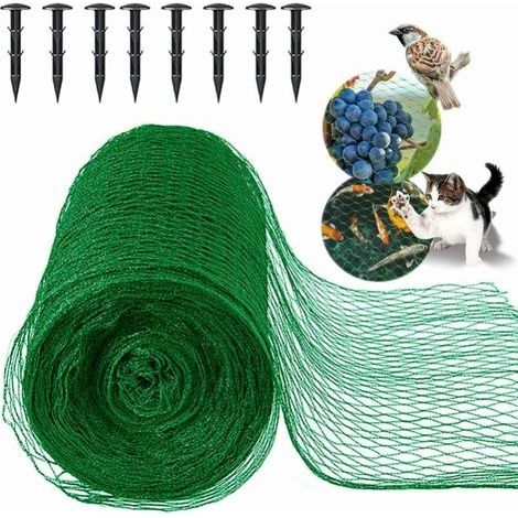 Filet à Volaille Filet de Jardin Vert 4 x 15 m, Filet Anti-Oiseaux pour protéger Les Arbres fruitiers, Les légumes, Les Fleurs, Les Cultures, Les Pois et Les Haricots, Mailles Fines de 15 x 15 mm (1/5)