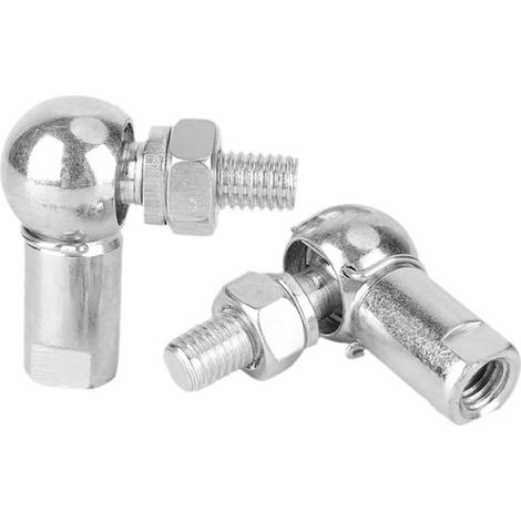 (M8)2 Pièces Kit De Joints à Rotule Pour Tringlerie Angulaire, Roulement à Rotule Avec Goujon, Roulement D'extrémité De Tige à Rotule En Forme De L (1/4)