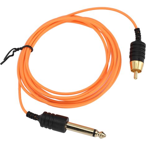 Cordon RCA 5,9 pi pour machine à tatouer, câble clip tête droite ultra-fin, accessoire de connexion pour stylo tatouage, fil de liaison professionnel de 1,8 m. (1/5)