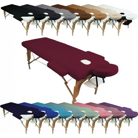 Kit complet de housses pour table de massage - Éponge - Prune - Vivezen
