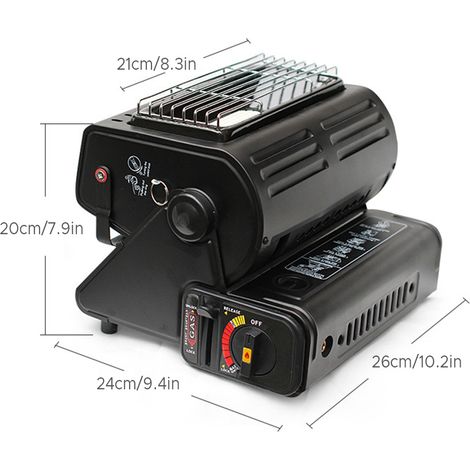 Four portatif de Camping à double usage de réchauffeur de gaz de 1300W pour chauffer la cuisson (1/5)
