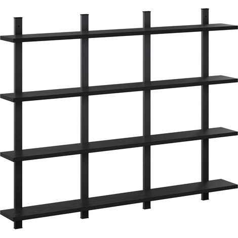 Scaffale da parete Rovere Nero 102 x 13.5 x 80 cm vidaXL
