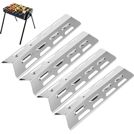 Lot de 4 Plaque Chaleur Barbecue, Flavorizer Bar, Plaque Chauffante (1/5)