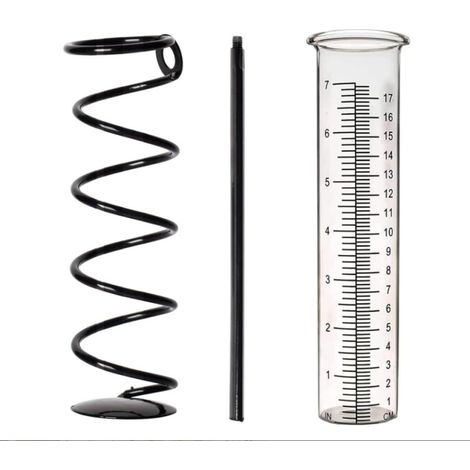 Pluviomètre Extérieur, Jardin Exterieur en Verre, Pluviomètres avec Piquet Et Métallique Amovible Rain Gauge, pour Pelouse, Cour Et Jardin (1/5)
