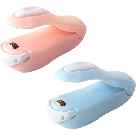 2pcs mini scelleur pour sac scelleur thermique portable portatif scelleur de sac pour plastique manuelle machine de scellage sous vide thermoscelleuse alimentaire (Batterie non incluse) (1/5)