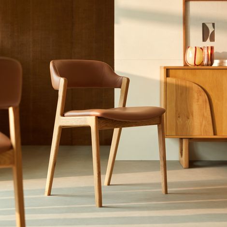 Tikamoon Santino Chaise en chêne H 78 cm × L 56.1 cm × P 60.5 cm (1/5)