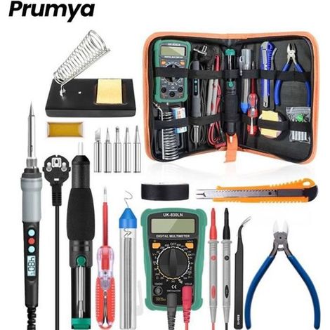 Fer à Souder Électrique PRUMYA 90W avec Écran LCD et Multimètre Numérique (1/4)