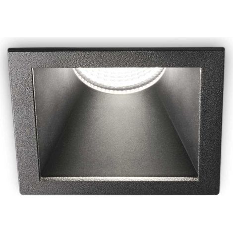 Ideal Lux GAME Downlight Encastrable Carré LED Intégré Noir 1100Lm 3000K