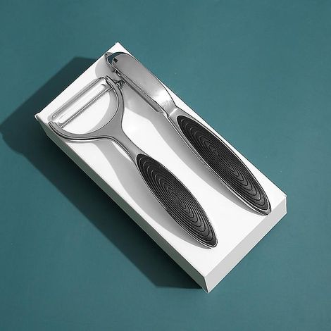 eplucheur Pomme De Terre - Plucheur En Acier Inoxydable Pour Carottes, Aubergines, Poires, Mangues Et Concombres, Avec Poigne Ergonomique Antidrap (1/5)