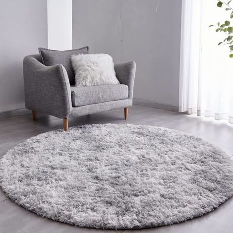 Tapis Rond - FREOSEN - 120cm - Antidérapant - Ultra Doux - Design Moderne