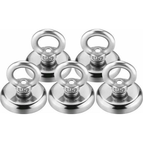 Aimant Neodyme, 32mm Aimant Puissant 35kg force de traction aimant puissant rond magnétique néodyme (5 pcs) (1/5)