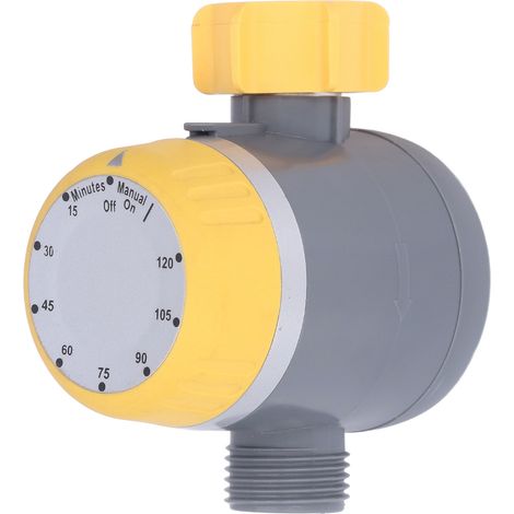 Programmateur d'arrosage automatique étanche pour jardin, pelouse et serre. Minuterie mécanique sans pile, réglable 0-120 min, robuste et facile à utiliser pour irrigation extérieure. (1/5)