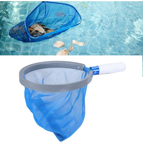 Handrechen und Skimmer für Schwimmbad, Spa, Teich oder Springbrunnen - Handskimmer aus Aluminiumlegierung und Nylon, Größe 37x23cm für Schmutz und Blätter (1/5)