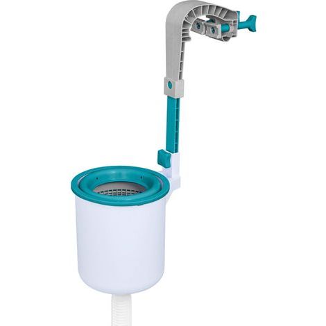 Compatible avec le skimmer de piscine Bestway – Nettoyeur de surface et outil d'entretien (modèle 58233)Écumeur de surface pour piscine, outil de nettoyage pour piscine, blanc (1/5)