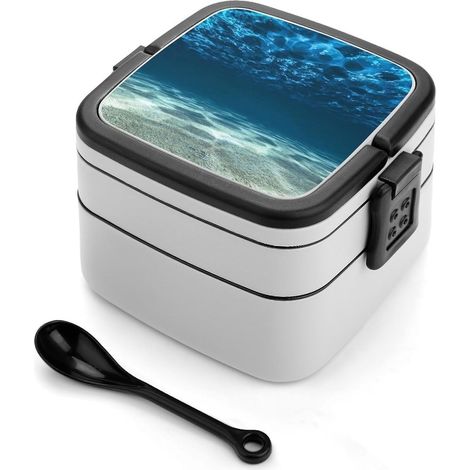 Blue Ocean Sea - Boîte à bento empilable double compartiment (1/5)