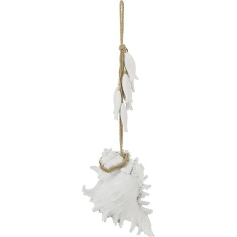 Suspension Déco Coquillage "Marina" 22cm Blanc