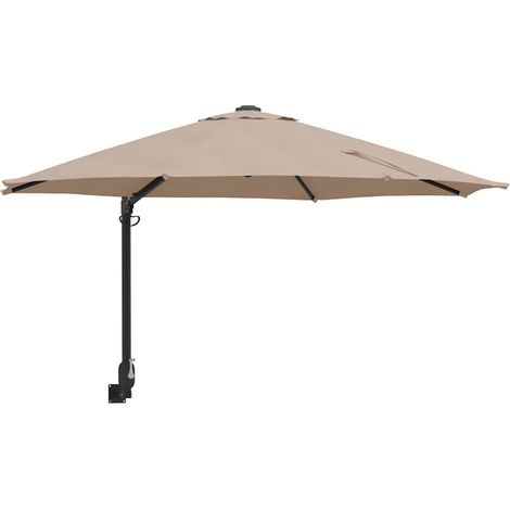 Ombrellone da giardino inclinabile dal design moderno per uso esterno 248 x 248 x 148 cm poliestere color tortora 020058629