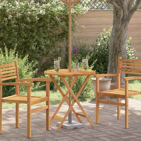 Klappbarer Gartentisch 60x75 cm Massivholz Eukalyptus