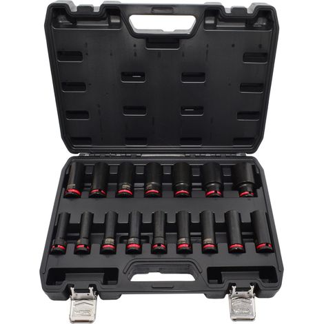Awtools zestaw nasadek udarowych 1/2" 16cz. 11-32mm długie black line (1/5)