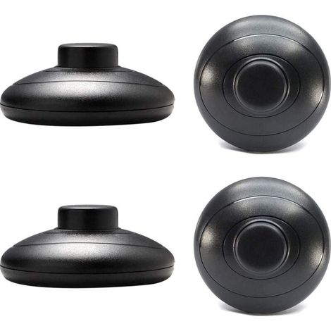 4pcs Foot Switch, AC 125V/3A 250V/2A Round Foot Switch Black SPDT NO NC Foot Operated Switch for Floor Lamp and Table Lamp