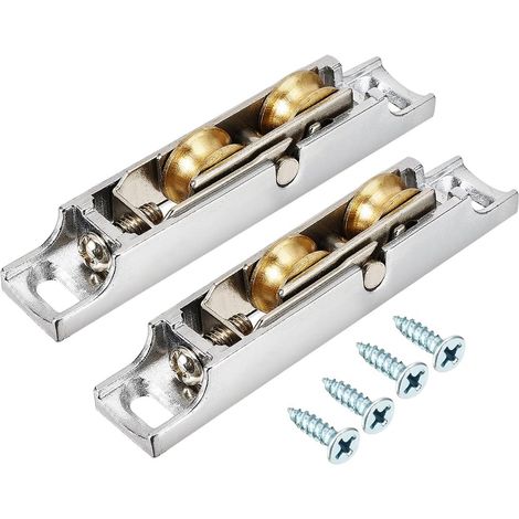 Brass Glass Sliding Door Wheel Diameter 1.5 cm 2pcs Electroplating Wheel Window Pulley (1/5)
