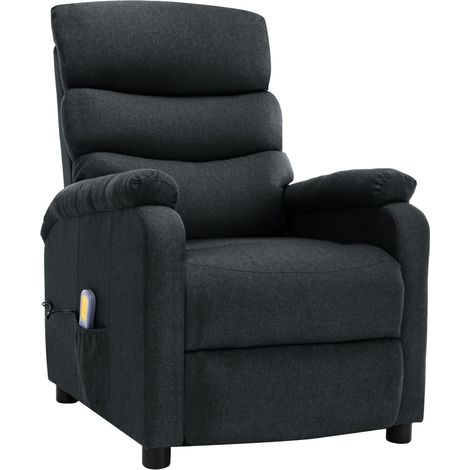 Fauteuil inclinable de massage Gris foncé Tissu 6 (1/5)