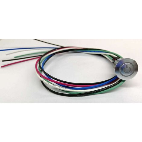 Bouton-poussoir, Momentané lumineux, LED RGB, Unipolaire à une direction, 2 A, Translucide, Montage panneau ( Prix pour 1 ) (1/2)