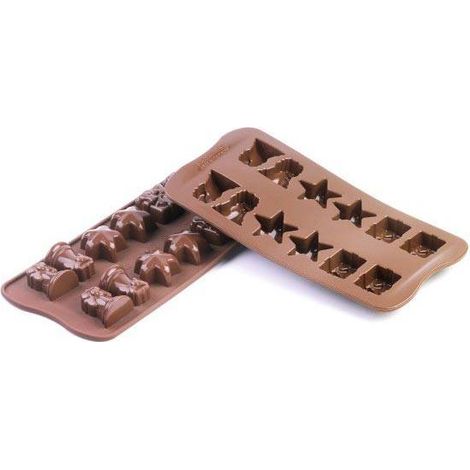 SILIKOMART STAMPO SILICONE FORNO EASYCHOC CHRISTMAS CIOCCOLATINI SCG06