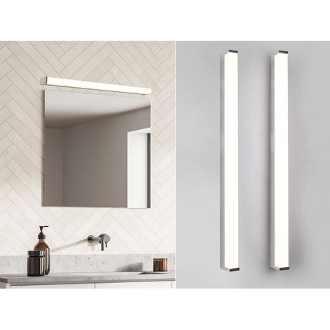 LED Badezimmer Wandleuchten 2er Set in Chrom - Spiegelleuchten, Breite 80cm (1/5)