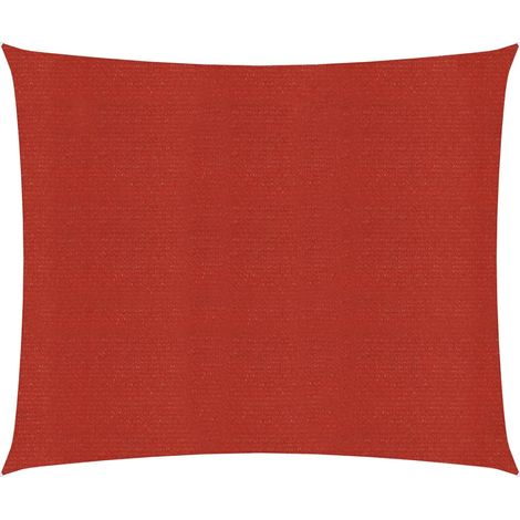 Voile d'ombrage 160 g/m² rouge 3 x 3 m PEHD (1/5)