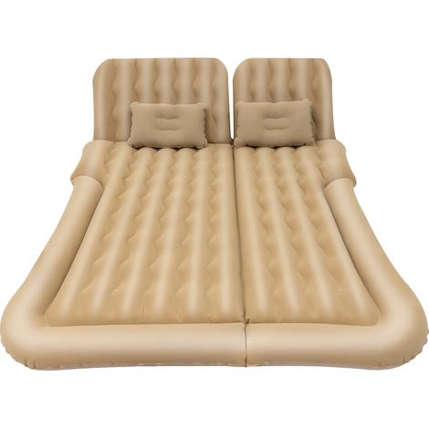 Matelas Gonflable, Design Ergonomique, Haute Capacité de Charge, Beige (1/2)