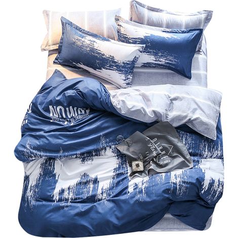 Housse De Couette - Taie D Oreiller - Drap Plat - En Polyester - Pour Lit 120 cm - Lot De 3 Pièces (1/5)